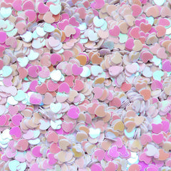 Sequin Confetti Heart Glitter Heart Sprinkles Heart Confetti Heart Sequin Fake Toppings Micro Heart (AB White / 3mm / 3g) Resin Craft SPK51