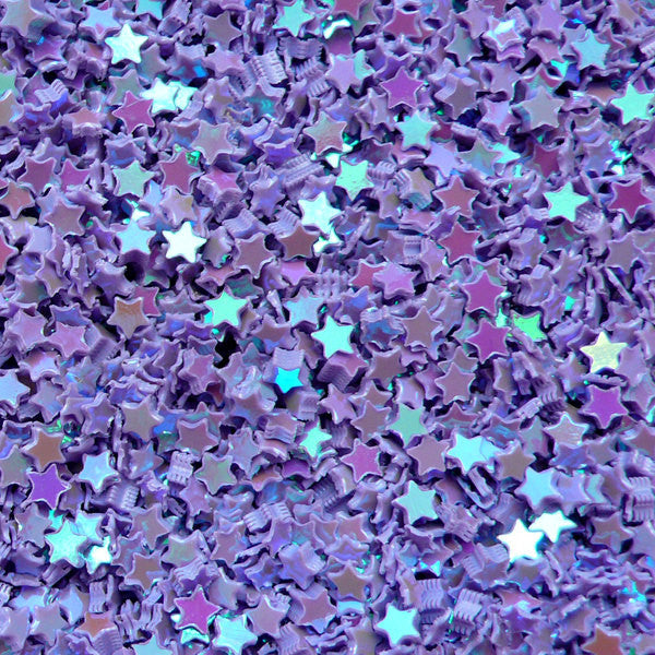 Star Confetti / Star Sequin / Micro Star / Fake Topping / Star Glitter /  Star Sprinkle (AB Purple / 3mm / 3g) Card Making Nail Art SPK44