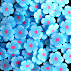 Blue Flower Polymer Clay Cane Fimo Cane Fake Miniature Food Sweets Decoration Nail Art Nail Deco Scrapbooking CFW043