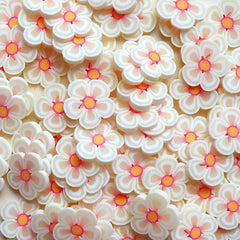 Polymer Clay Cane - White Flower - for Miniature Food / Dessert / Cake / Ice Cream Sundae Decoration and Nail Art  CFW001