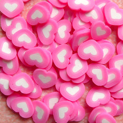 Pink Heart Polymer Clay Cane Nail Art Heart Shape Fimo Cane (Cane or Slices) Love Embellishment Cute Resin Craft Heart Earrings Making CH06
