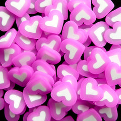 Heart Polymer Clay Cane Light Purple Heart Shape Fimo Cane Nail Art (Cane or Slices) Fake Miniature Sweets Toppings Kawaii Decoration CH11