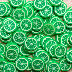 Miniature Lime Fimo Cane Citrus Fruit Polymer Clay Cane (Cane or Slices) Miniature Sweets Dollhouse Food Craft Fake Cupcake Toppings CF011