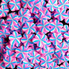 Pink and Blue Flower Polymer Clay Cane Fake Miniature Food Sweets Decoration Nail Art Nail Deco Scrapbooking CFW024