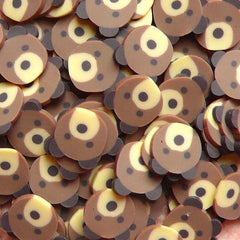 Polymer Clay Cane - Animal - Brown Bear - for Miniature Food / Dessert / Cake / Ice Cream Sundae Decoration and Nail Art CAN029