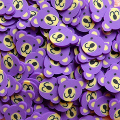 Polymer Clay Cane - Animal - Purple Bear - for Miniature Food / Dessert / Cake / Ice Cream Sundae Decoration and Nail Art CAN031