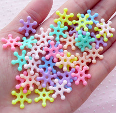 Flower Daisy Acrylic Beads Spacers Rondelles (16mm / Assorted Pastel Color / 25pcs) Kawaii Decora Bracelet Fairy Kei Chunky Necklace CHM2095