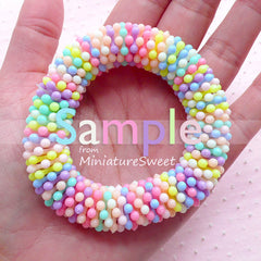Flower Daisy Acrylic Beads Spacers Rondelles (16mm / Assorted Pastel Color / 25pcs) Kawaii Decora Bracelet Fairy Kei Chunky Necklace CHM2095