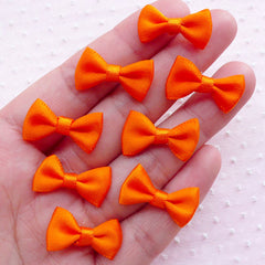 CLEARANCE Little Fabric Bows / Tiny Satin Ribbon Bow Ties (8pcs / 20mm x 12mm / Orange) Headband Wedding Favor Decoration Sewing Embellishment B020