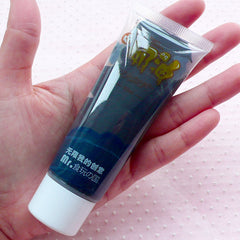 Whipped Cream Sillicone Clay / Fake Icing / Frosting / Deco Cream (Black / 50ml + 2 Piping Tips) Phone Case Deco Kawaii Embellishment CLAY22