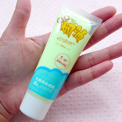 Faux Whipped Cream / Sillicone Frosting Clay / Fake Icing (Light Yellow / 50ml + 2 Piping Tips) Phone Case Deco Cream Kawaii Sweets CLAY25