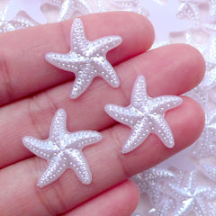 Sea Star Fish Starfish Pearl / ABS Fake Pearls (White / 19mm / Around 25pcs) Nautical Embellishment Beach Scrapbooking Card Making PES86