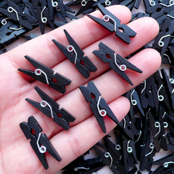 CLEARANCE Painted Clothes Pins / Mini Clothespin / Small Clothes Peg /, MiniatureSweet, Kawaii Resin Crafts, Decoden Cabochons Supplies