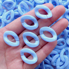 Plastic Links / Color Acrylic Chain Open Links (Sky Blue/ 17mm x 23mm / 10pcs) Rainbow Jewellery Chunky Bracelet Statement Cable Chain F209
