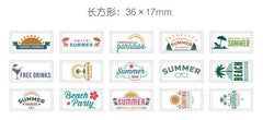 Summer Vacation Sticker / Tropical Paradise Holiday Palm Tree Beach Surfing Sticker (45pcs) Gift Packaging Seal Label Beach Party Decor S304