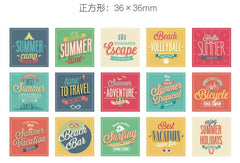 Summer Vacation Sticker / Tropical Paradise Holiday Palm Tree Beach Surfing Sticker (45pcs) Gift Packaging Seal Label Beach Party Decor S304