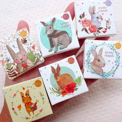 Rabbit Hare Bunny Stickers (45pcs) Home Decor Animal Embellishment Scrapbook Product Packaging Supplies Seal Label Gift Decoration S311
