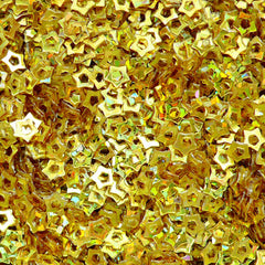 CLEARANCE Hollow Star Sequin / Star Confetti / Star Sprinkles / Star Glitter / Fake Toppings / Micro Star (AB Gold / 3.5mm / 3g) Embellishment SPK77