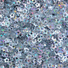 Micro Hollow Star / Fake Topping / Star Glitter / Star Sprinkle / Star Confetti / Star Sequin (AB Silver / 3.5mm / 3g) Resin Cabochon SPK63