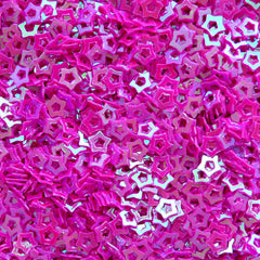 CLEARANCE Hollow Star Confetti / Star Sequin / Micro Star / Fake Topping / Star Glitter / Star Sprinkle (AB Dark Purple / 3.5mm / 3g) Card Deco SPK69