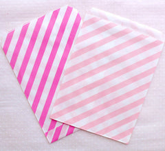 Assorted Paper Bags / Treat Bags / Favor Bags / Bakery Bags / Gift Bag (13cm x 17cm / 11pcs / STRIPE / Colorful Mix) Packaging Supplies S316