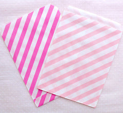 Assorted Paper Bags / Treat Bags / Favor Bags / Bakery Bags / Gift Bag (13cm x 17cm / 11pcs / STRIPE / Colorful Mix) Packaging Supplies S316