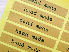 Kraft Paper Stickers / Hand Made Sticker (24pcs) Seal Sticker Etsy Handmade Product Wrap Gift Decoration Party Favor Packaging Supplies S320