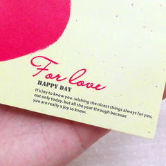 Small Love Envelopes / Mini Valentine Day Envelope (10pcs / 9.7cm x 7.4cm / 3.81" x 2.91") Square Flap Envelope Wedding Invitation Card S330