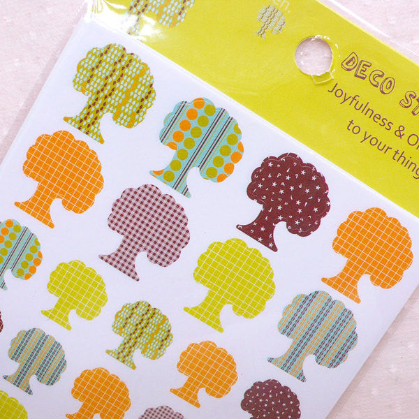 Nature Tree Stickers (6 Sheet / 258pcs) Scrapbooking Planner Calendar Organizer Journal Deco Diary Decoration Card Making Embellishment S335