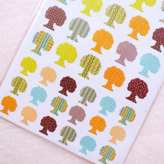 Nature Tree Stickers (6 Sheet / 258pcs) Scrapbooking Planner Calendar Organizer Journal Deco Diary Decoration Card Making Embellishment S335