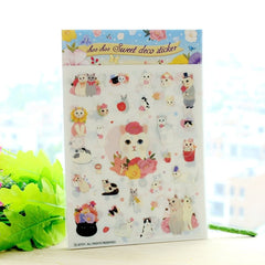 Choo Choo Sweet Deco Sticker / Cute Exotic Shorthair Cats Stickers (4 Sheets) Kawaii Filofax Planner Erin Condren Diary Decoration S384