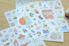 Choo Choo Sweet Deco Sticker / Cute Exotic Shorthair Cats Stickers (4 Sheets) Kawaii Filofax Planner Erin Condren Diary Decoration S384