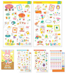 Deli Deli More More Sticker / Journal Deco Stickers / Clear Sticker (8 Sheets / Season Christmas) Kawaii Filofax Erin Condren Planner S387