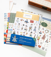 CLEARANCE Diary Deco Pack Version 4 by Iconic (Un Jour De Reve / 9 Sheets) Erin Condren Filofax Masking Sticker Seal Sticker Party Decoration S414
