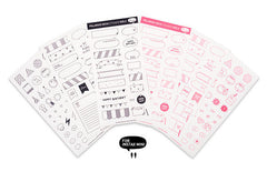 CLEARANCE Photo Film Deco Stickers Ver. 3 for for INSTAX MINI (6 Sheets / Bubble Speech, Ribbon Banner, etc) Photograph Embellishmet Collage S419