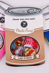 Sweets Deco Stickers / Photo Soup Flake Stickers / PVC Clear Stickers / Journal Stickers (Around 70pcs) Tea Party Decoration Home Decor S403