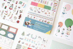 CLEARANCE Diary Deco Pack Version 2 by Iconic (9 Sheets) Kawaii Erin Condren Note Message Sticker Masking Sticker Filofax Planner Embellishment S418