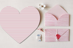 CLEARANCE Love Letter Envelopes / Origami Heart Envelopes (2pcs / 14cm x 8cm / 5.51" x 3.14") Wedding Party Favor Invitation Card Valentines Day S435