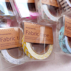 DEFECT Fabric Deco Tape / Kawaii Tapes (1.5cm x 5 meters / 1 pc BY RANDOM) Scrapbook Card Making Home Decoration Party Supplies Embellishment WR13