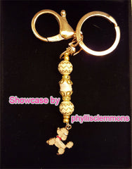 Key Chain Ring w/ Big Lobster Clasp & Swivel Ring (30mm x 68mm / Gold / 4 sets) Split Key Ring Key Holder Purse Handbag Charm Connector F257