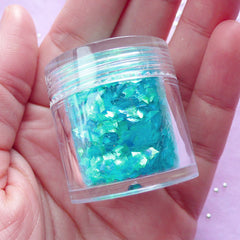 Diamond Flakes / Small Rhombic Confetti / Translucent Glitter / Iridescent Sprinkles (AB Blue) Bling Bling Deco Nail Art Supplies SPK125