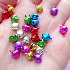 CLEARANCE Colorful Jingle Bell Charms (25pcs / 6mm x 8mm / Mix) Christmas Decoration Bracelet Anklet Wine Glass Bookmark Keyring Purse Charm CHM2112A