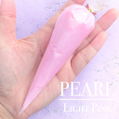 Kawaii Decoden Cream with Pearlescence Effect | Fake Whipped Cream | Pearlised Deco Cream | Phone Case Decoration (50g / Light Pink)