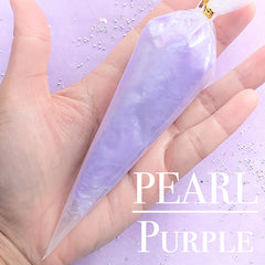Decoden Cream with Pearl Effect | Fake Whip Cream | Pearlescence Icing | Kawaii Phone Case Deco | Miniature Sweets DIY (50g / Purple)