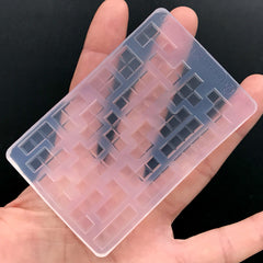Puzzle Game Falling Block Piece Silicone Mold (25 Cavity) | Resin Shaker Charm Bits DIY | Resin Embellishment Mould | UV Resin Art Supplies