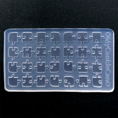 Small Puzzle Piece Silicone Mold (28 Cavity) | Resin Shaker Bit Soft Mould | Resin Inclusion Mold | UV Resin Craft Supplies