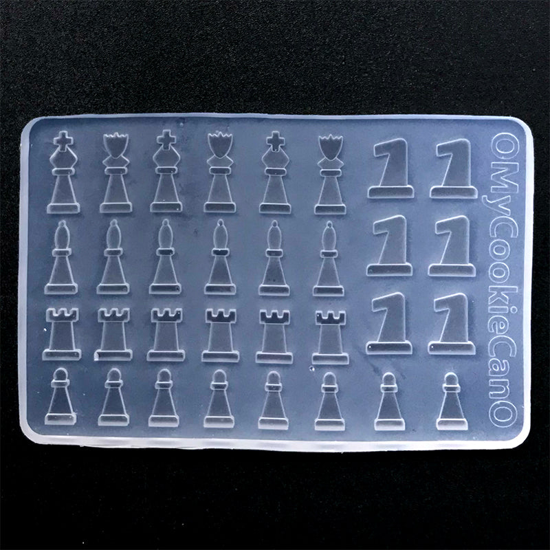 Chess Mold Set 3D UV Epoxy Resin Mold International Chess Mold