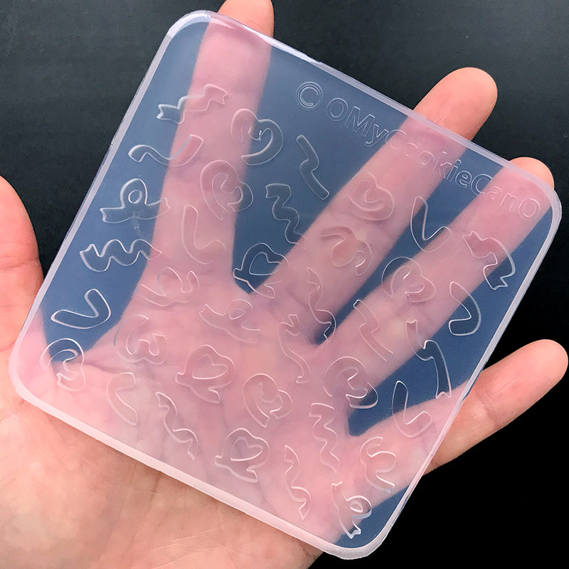 Falling Ribbon Silicone Mold (36 Cavity) | Resin Shaker Bits DIY | Kaw ...