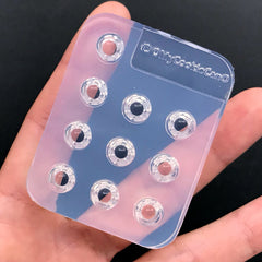 Kawaii Pill Capsule Mold (10 Cavity) | Cute 3D Medicine Pill Silicone Mould | UV Resin Jewellery DIY (9mm x 20mm)