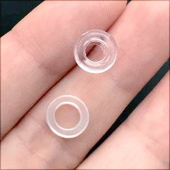 4mm Plastic Grommets and Washers | Transparent Clear Eyelets for Leather | Handmade Craft Supplies (50 sets)